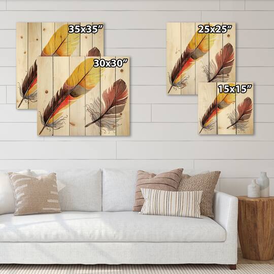 Designart - Colourful Boho Feathers IV